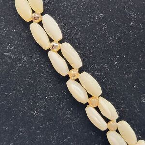 Vintage Dainty Minimalist Tiger's Eye with Braided Chain Beaded 17in